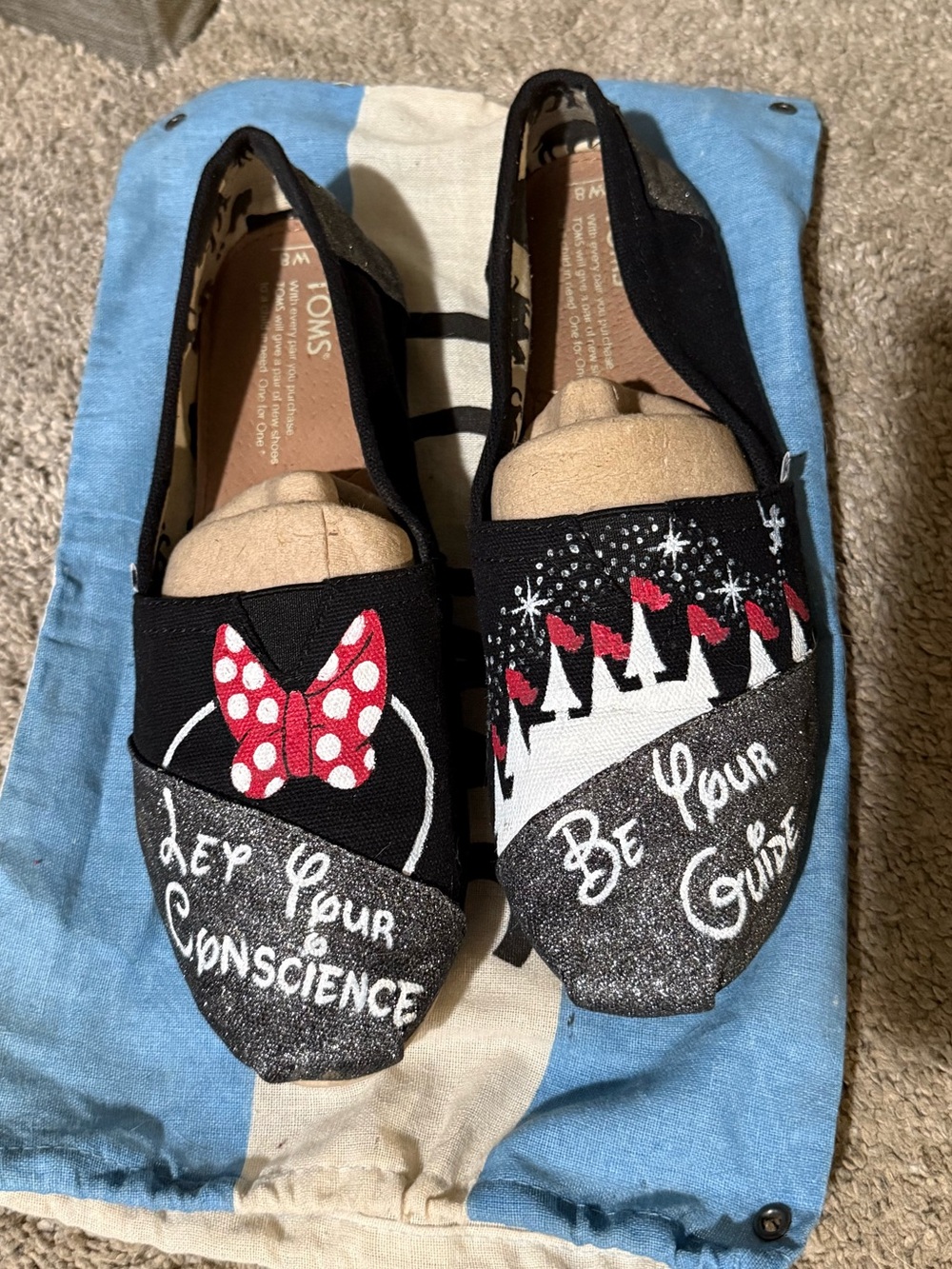 Custom order painted Disney inspired Toms